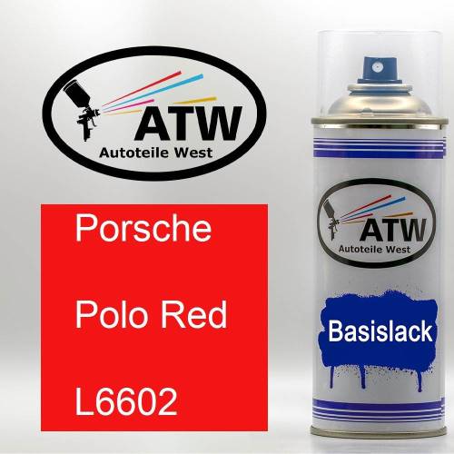 Porsche, Polo Red, L6602: 400ml Sprühdose, von ATW Autoteile West.